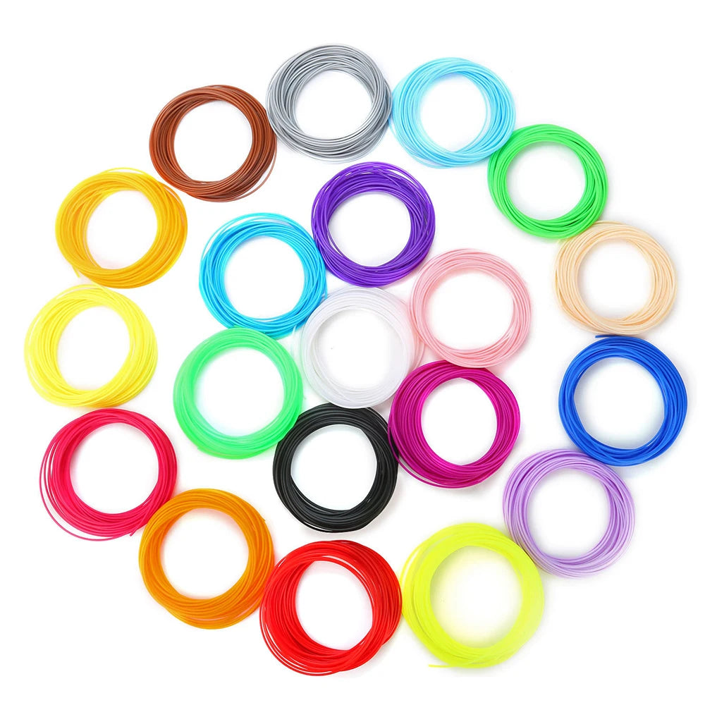 PLA Filament For 3D Pen Printing Material 10, 20 or  30 colors options Smell Safety Plastic Refill