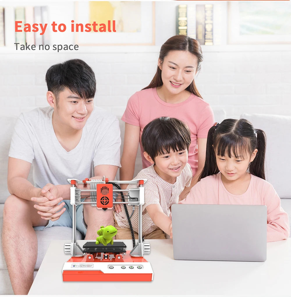 3D Printer K1  One Key Printing Household Education Children 3D Mini Desktop Silent Printers DIY with TF Card for PC